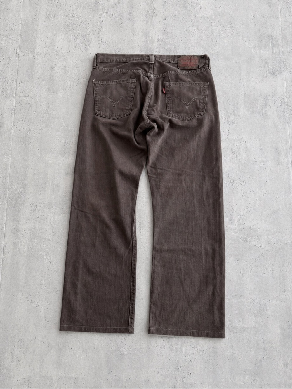 Vintage Levi’s 501 Brown Button Fly Baggy Jeans 33x30 - Picture 3 of 10